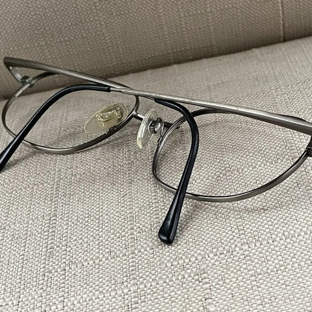 Men's Metal Frame Glasses - Silver - Picture 5 of 12